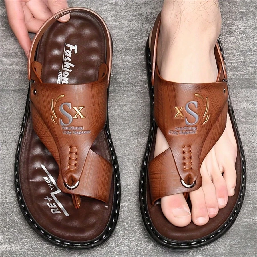 Sandalias Versátiles De Doble Propósito De Moda Planas De Moda Informal Para Uso Externo De Verano Para Hombre