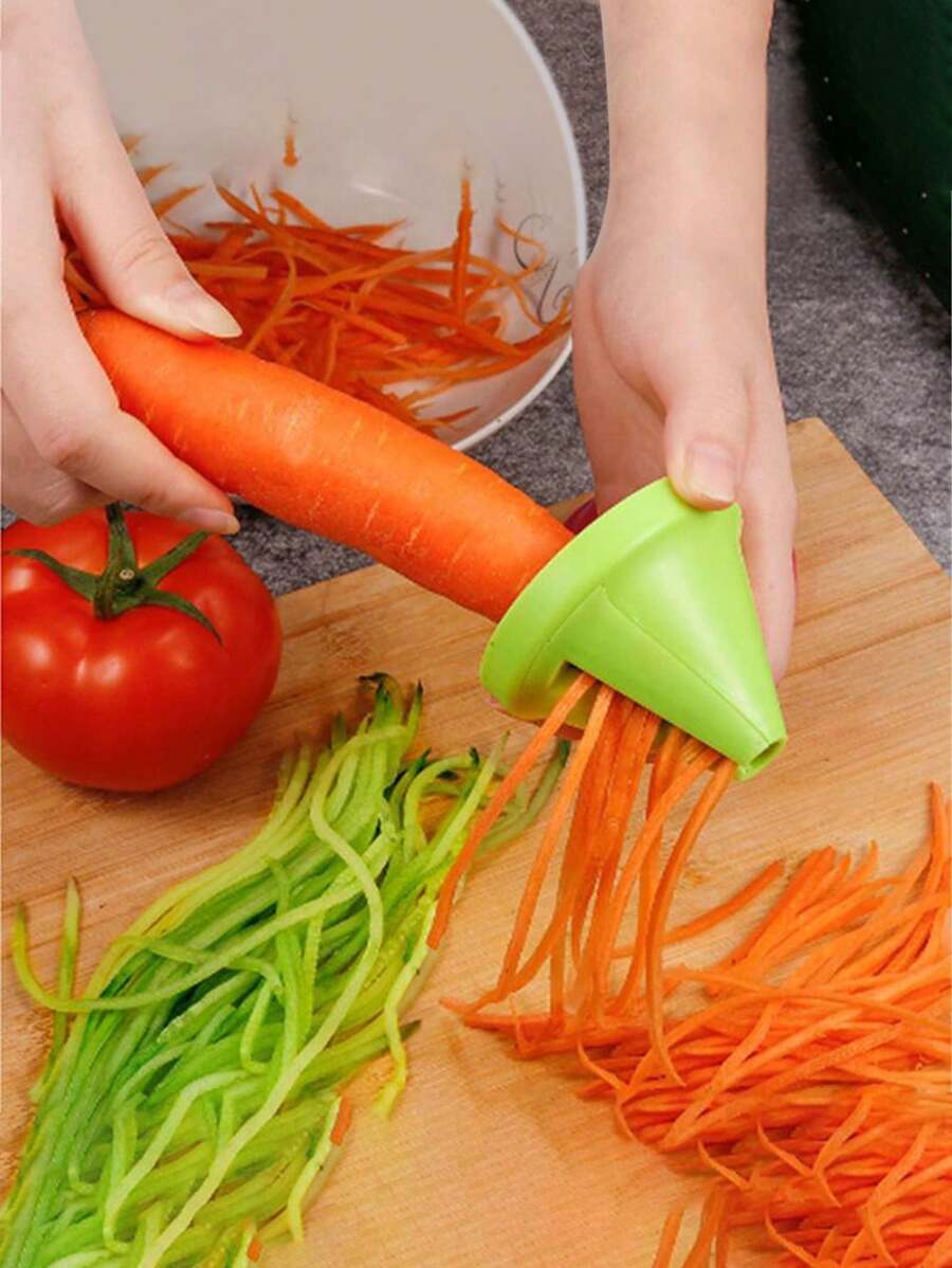 1 Pezzo Affettatrice A Spirale Per Frutta E Verdura, Sbucciapatate, Dispositivo Affettatrice Manuale Multifunzionale Per Patate E Carote, Grattugia Rotante, Utensile Da Cucina Rv