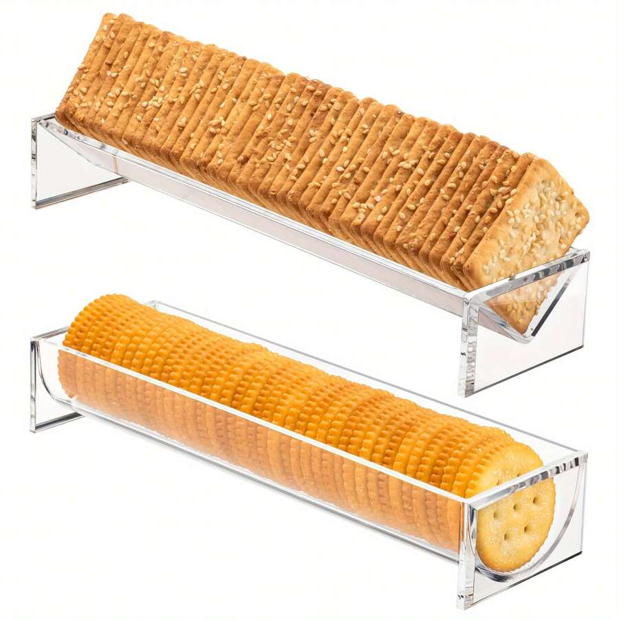1/2/4pcs Clear Tray For Serving - Acrylic Serving Tray Holder, Clear Holder Buffet Risers Macaron Tower St, Party Cookie Stand Bar Dish, Catering Supplies, Serveware,Kitchen,Christmas Gift