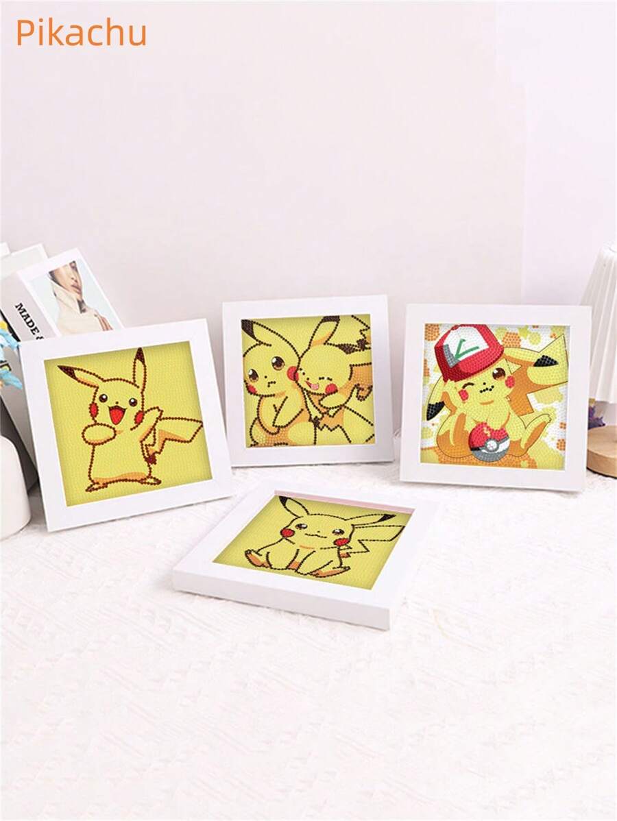 1 Pezzo Kit Di Pittura A Diamante Fai Da Te Con Cartoni Animati Per Bambini, Mosaico Completo Con Forellino Di Diamante, Regalo Di Artigianato A Strass Per Ragazzi E Ragazze