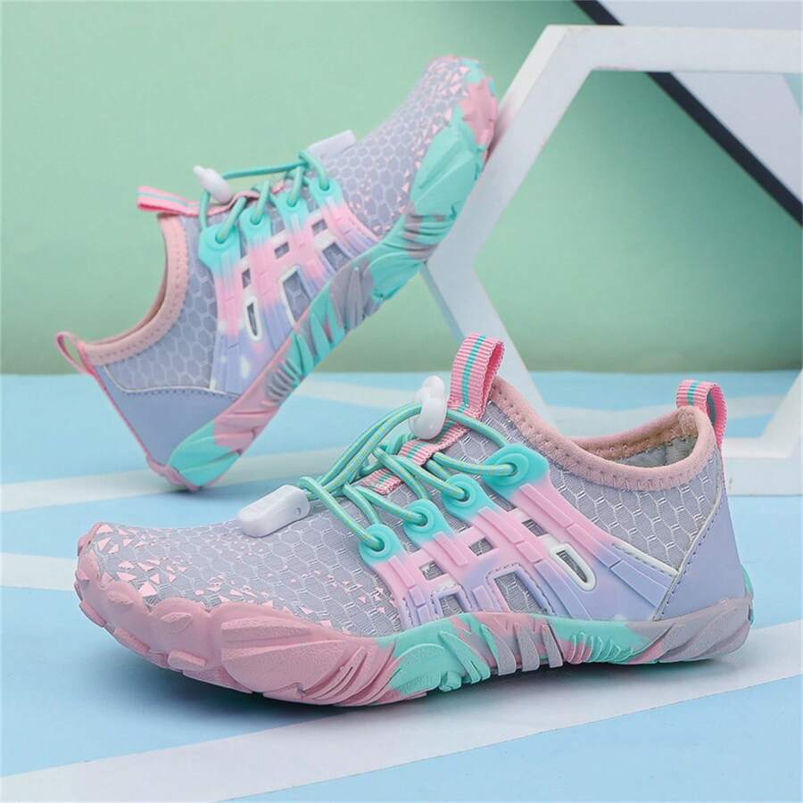 GNVA Summer And Versatile Women's Outdoor Sports Shoes For Couples Hiking And Water Activities, With Camouflage Design And Lightweight Comfort. The Sole Is In Camouflage (Asymmetric Color Pattern).