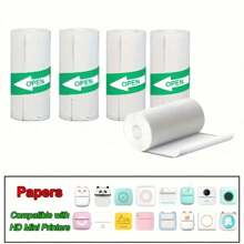 5 Rolls Of Mini Printer Stickers