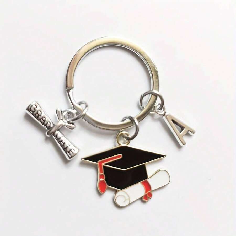 Llavero colgante de aleación de graduación de doctorado, regalo de graduación de bachiller, regalo de último año de secundaria, accesorio de coche, dije para bolso, recuerdo escolar