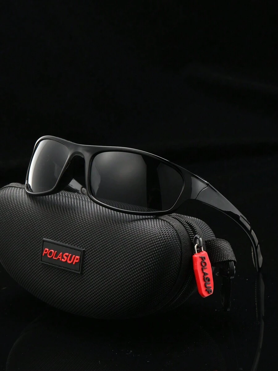 POLASUP 1pc Men's Sports Cycling Glasses For Summer, Suitable For All Seasons, Half Frame With Contrast Double-Color Fluorescent Color, With Silicone Non-Slip Foot Pad, Comfortable And Soft Nose Pad, Polycarbonate Explosion-Proof With Reflective Plating Pc Mirror Anti-Lost Rope And Eyeglass Cloth) Beach Accessories Glasses Shades Easy Comfort Casual Outfits Outdoor Cycling Glasses For Summer Beach Vacation, Outdoor, Travel