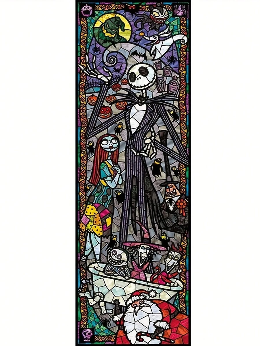 1 pieza Kit de pintura de diamantes DIY 5D de gran tamaño 40*70cm/15.75inx27.57in sin marco con diseño de terror del diablo, imagen de bordado de arte de diamantes de perforación completa, arte de pintura de diamantes para decoración de pared