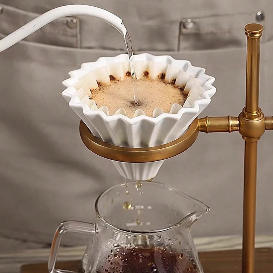 WICK AND HIS PETS Wood Fiber Elegance - 50pcs Cake Coffee Filters, Non-Odor, Fine Filtering - Elevate Your Coffee Experience Back To School