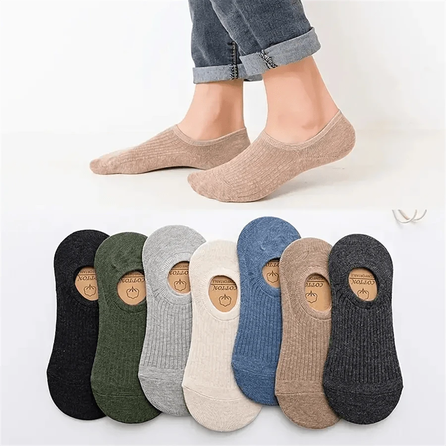 1 paire Chaussettes respirantes sans tige pour hommes et femmes pour sports et extérieur - confortables et douces pour le printemps et l'été