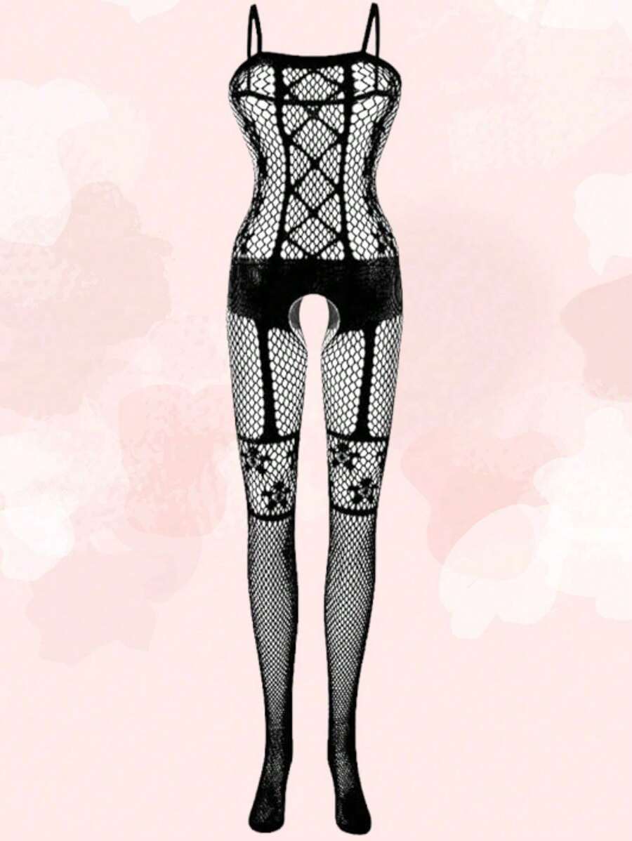PCS Sexy Fishnet Lace Open Crotch Bodystocking Perfect For Couple Dates Lingerie Parties