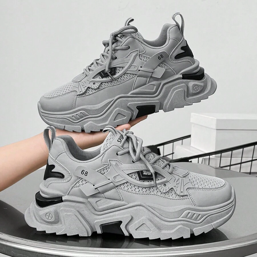 Zapatos de hombre con suela gruesa de ascensor para todas las estaciones con estilo y versatilidad de Hong Kong, colección de primavera