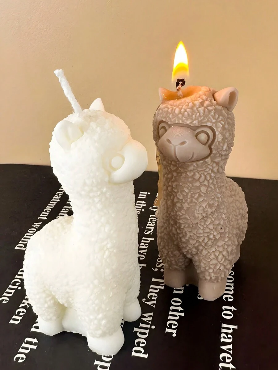3D Alpaca's Siliconen Kaars Mal DIY Schattige Dieren Geurkaars Zeep Knutsel Cadeaus Maken Hars Gips Mallen Huisdecoratie Benodigdheden