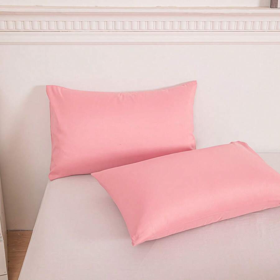 2 Pieces Solid Color Pillowcase Simplicity Pillowcase Machine Washable Pillowcase