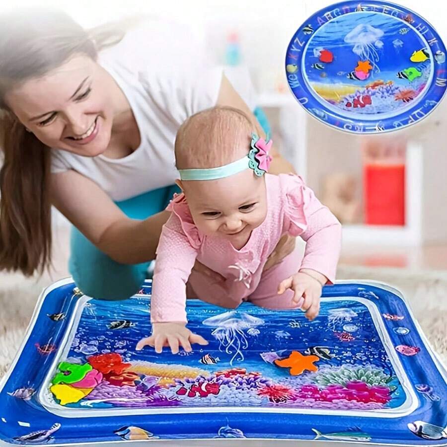 Tapis De Jeu Gonflable Pour Enfants, Tapis De Temps De Ventre Pour Nourrissons, Pour Ramper Et S'entraîner, Développement Sensoriel Et Stimulation De La Coordination Oeil-main