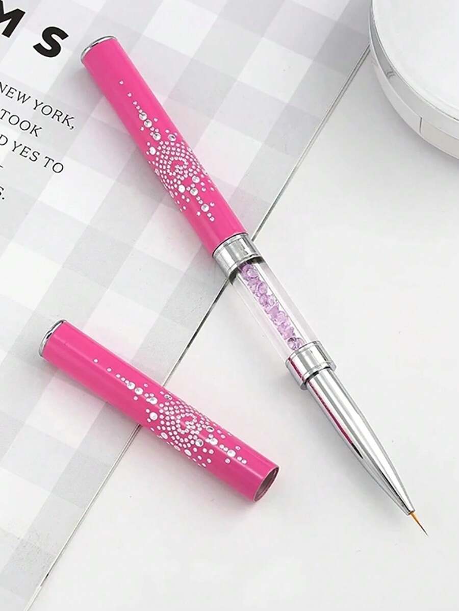 Doppelkopf Nagelbürste Nagel Liner Pinsel Acryl Nagel Kunst Pinsel UV Gel Polish Nagel Pinsel Malerei Detailierung Stift Pinsel Carving Maniküre Werkzeug