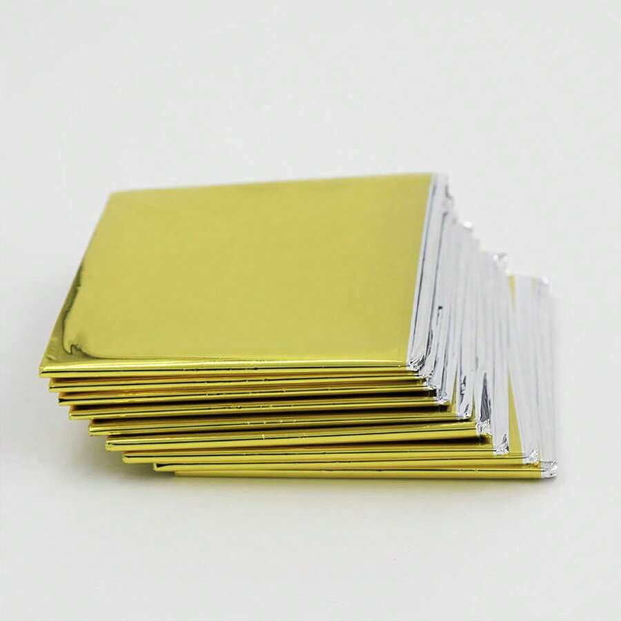Outdoor Emergency Blanket - Waterproof Survival Rescue Sheet In Gold And Silver, 130x210 Cm Camping Stuff