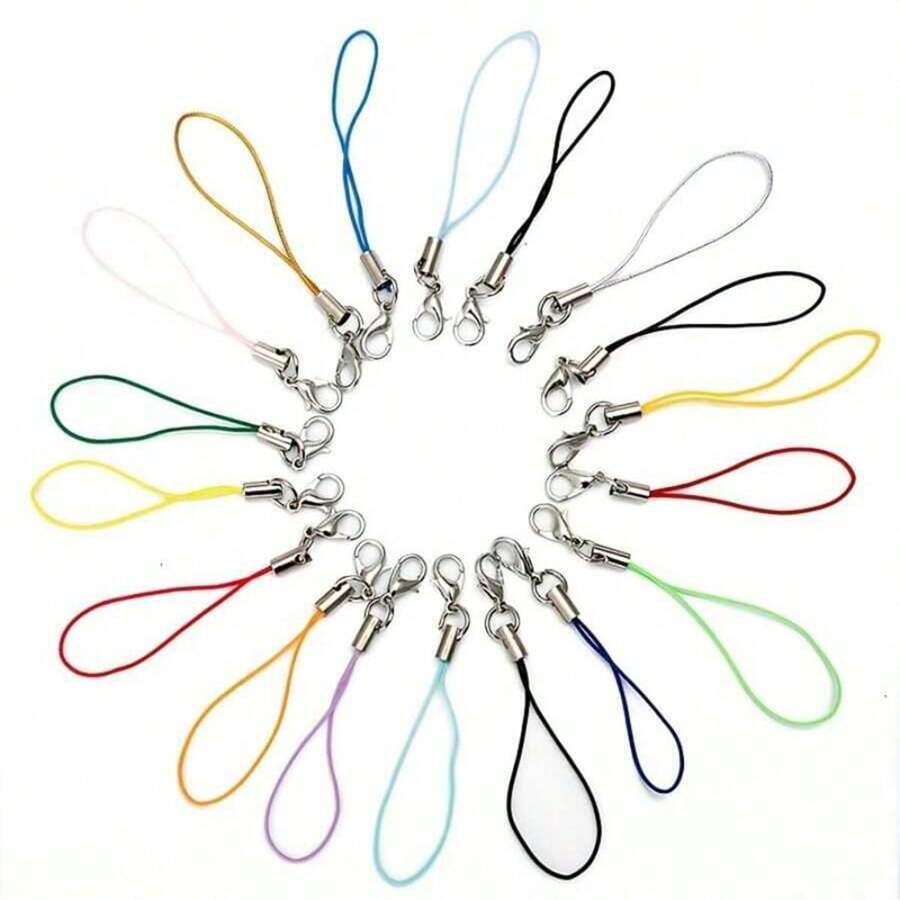 10-100 Stück/Pack Niedlicher & Sexy Style Mehrfarbig Krebsklaue Karabinerverschluss-Handyriemen, geeignet für DIY Schmuckherstellung, kann als Zubehör für Armbänder, Halskette und Handyketten verwendet werden