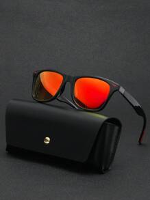 Montura negra, lentes polarizadas multicapa rojas/accesorios rojos