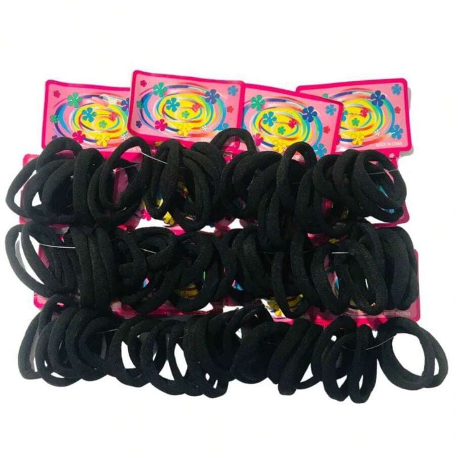 Kit 72 Elástico Rabico Para Cabelo Tipo Meia Pacote - 1 PACOTE DE XUXINHA BARATO