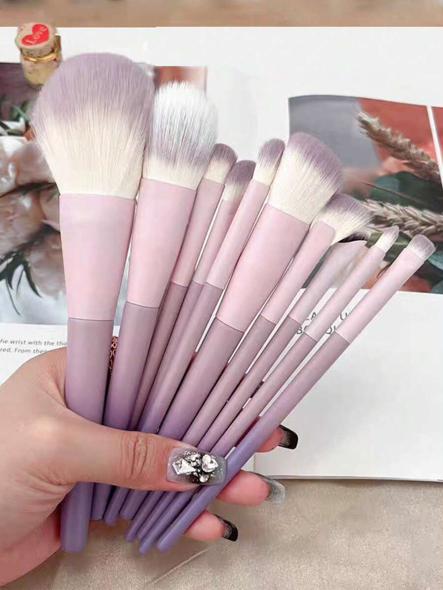 10 piezas Pincel de maquillaje, pincel de maquillaje lleno de herramientas de maquillaje, fácil de establecer fundación, pincel de rubor, pincel de sombra de ojos, pincel de cejas, pincel de contorno, pincel de labios, pincel de sombras para la nariz, maquillaje para la cara, herramientas de belleza,pinceles de maquillaje brochas para maquillaje cepillo maquillaje pincel maquillaje pinceles para maquillaje brochas maquillaje pinceles maquillaje cepillo maquillaje