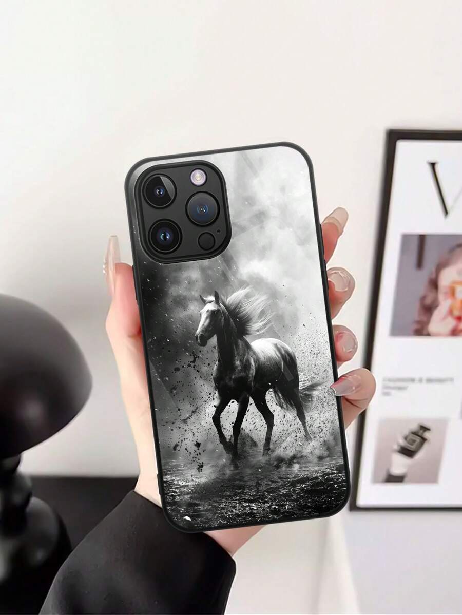 Zhanjiang White Horse Glass Handyhülle kompatibel mit Apple und Samsung-Modellen