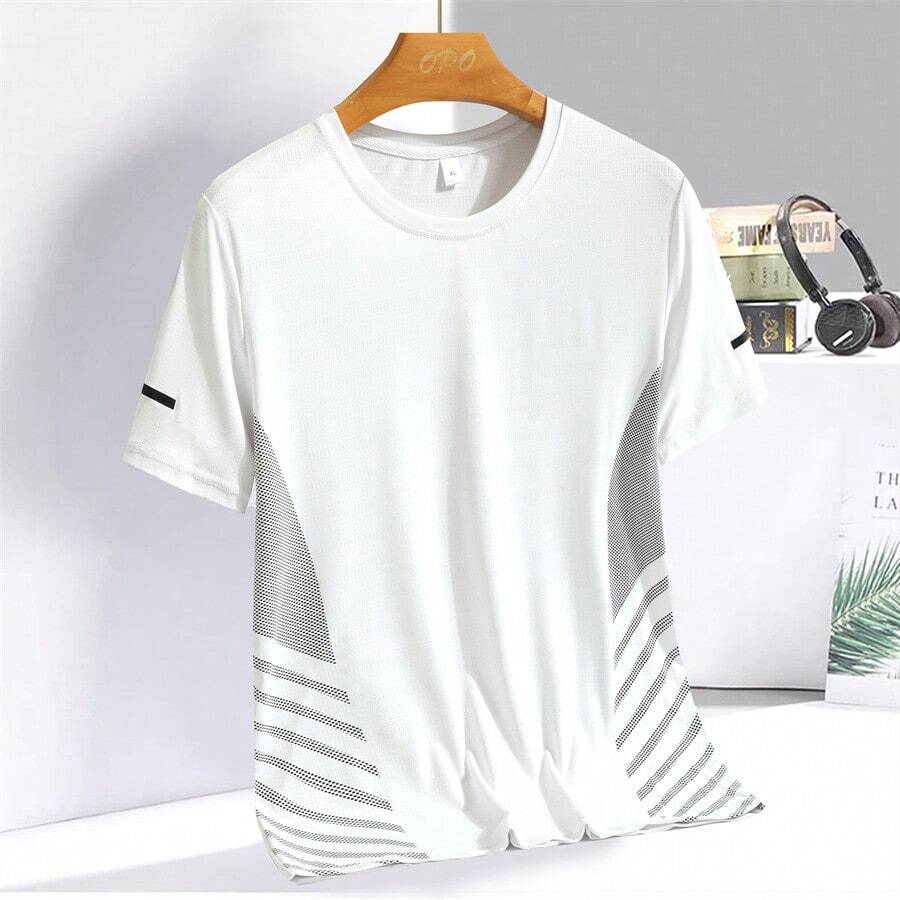 Men Outdoor Running T-Shirt, Couples" Quick-Drying Mesh Sports Tee, Thin Climbing Short Sleeve, Summer