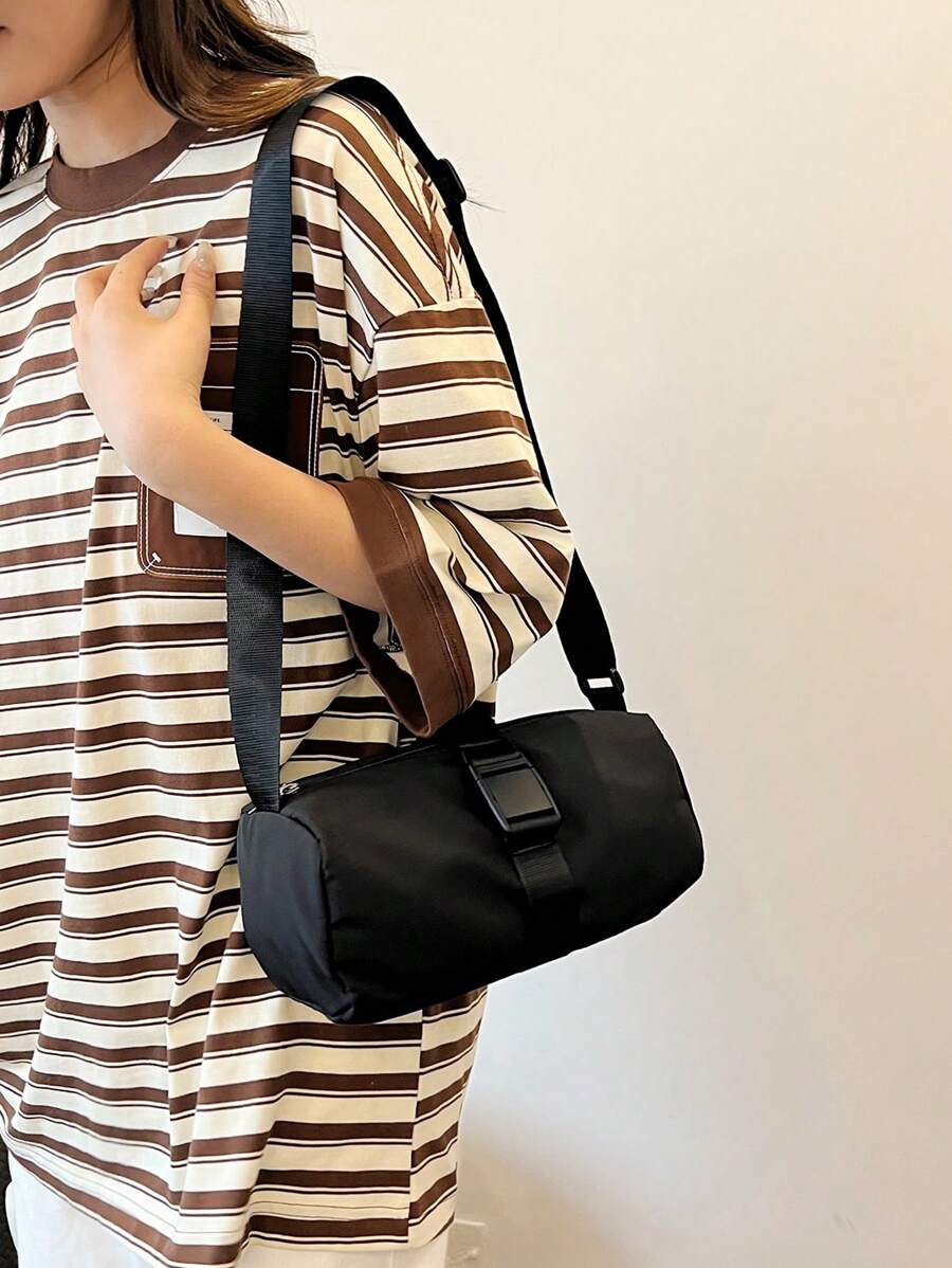 Bolsa impermeable para pan, de gran capacidad, bolso de hombro y cruzado de lona de Oxford roja casual, bolso de viaje