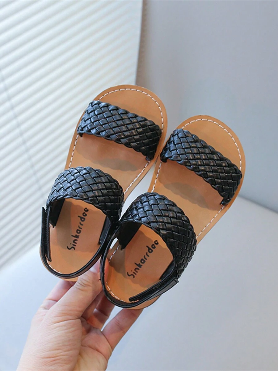 Sandales d"été pour filles Nouvelles sandales tissées de princesse pour filles coréennes pour enfants Nouveau style de printemps et d"été 2024 à bout ouvert
