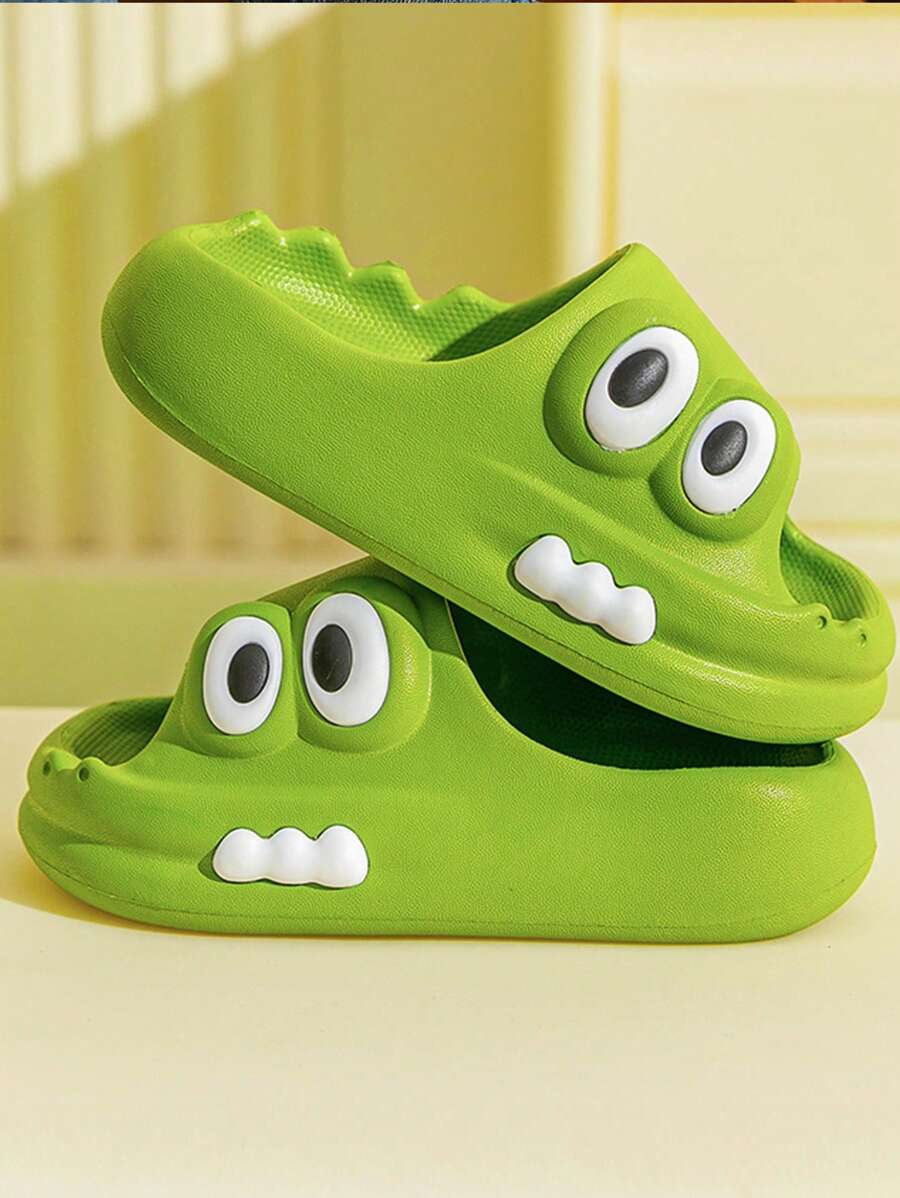 1 Paar Kinderhausschuhe, süßes Cartoon-Dinosaurier-Design, rutschfeste EVA-Material Jungen Sommer-Strandsandalen, geeignet für den Sommer