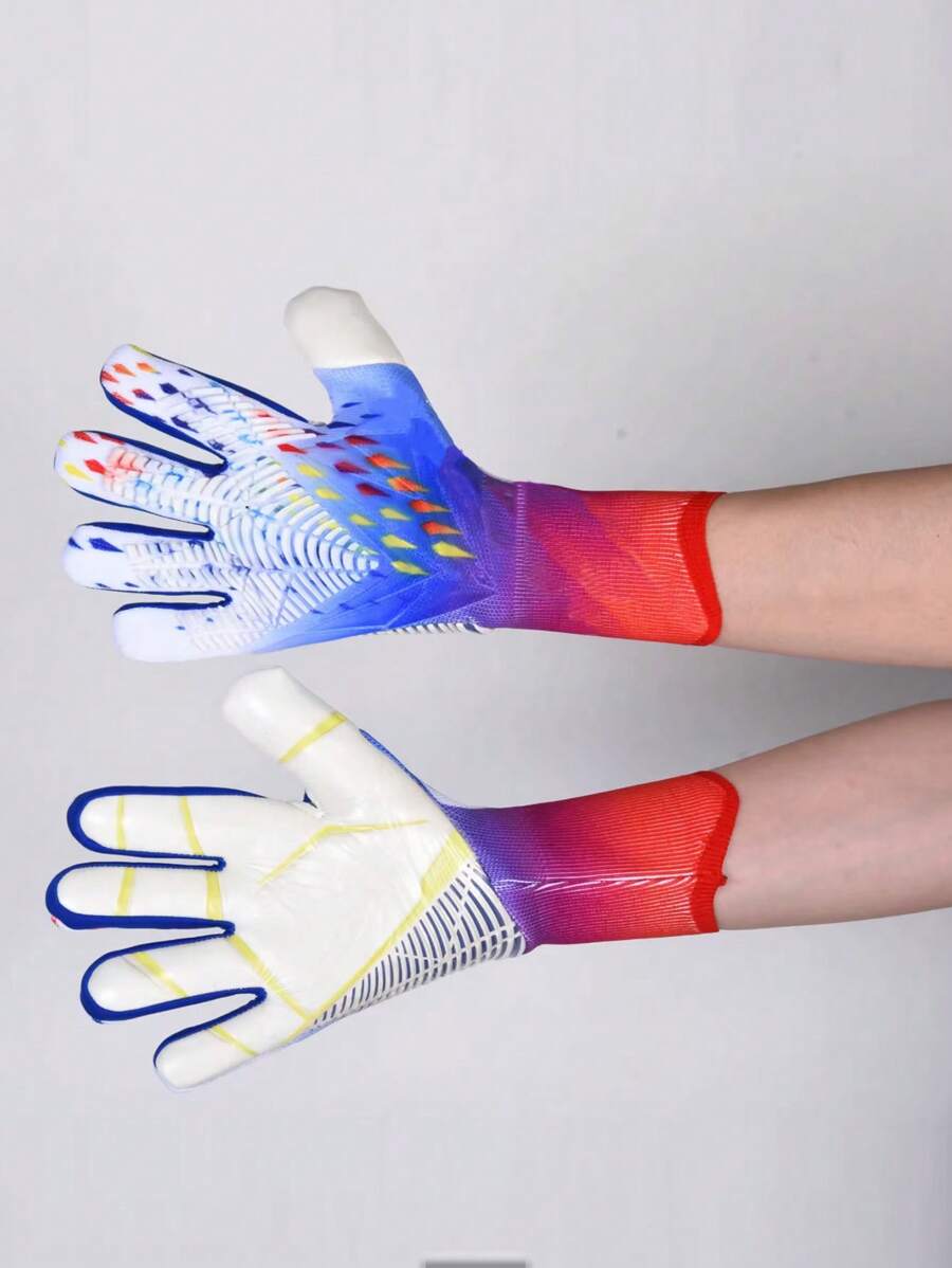 One Pair Of Football Goalkeeper Gloves, Goalkeeper Finger Protection Equipment, Antiskid Training Wear-Resistant Gloves Football Gloves