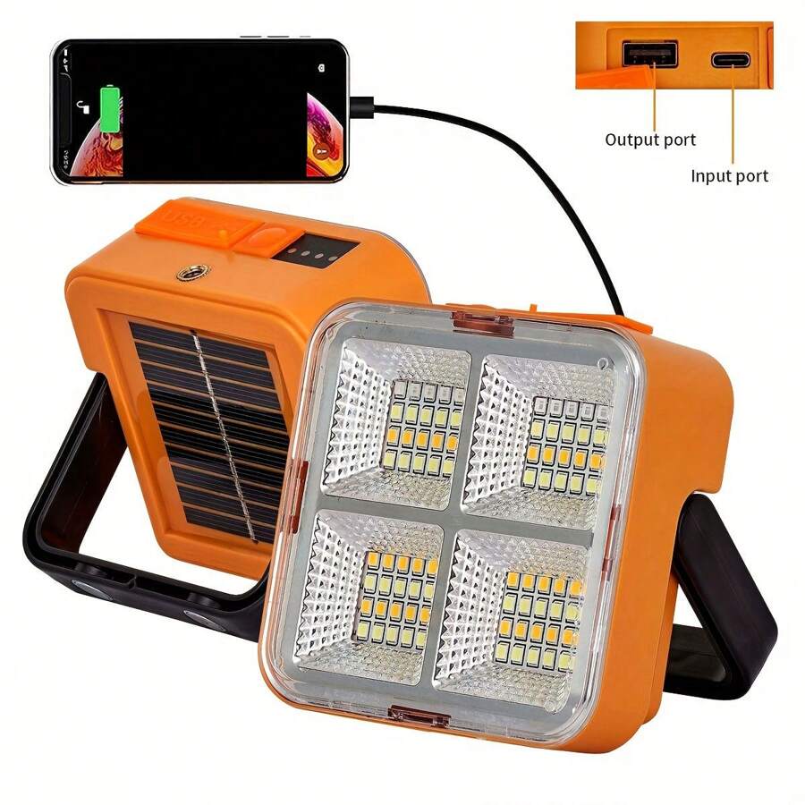 1 pieza Foco solar multifuncional, linterna de mano, luces solares para exteriores