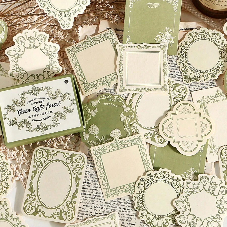 Eine Schachtel mit 30 Stücken minimalistischem kreativem geprägtem Notizblockpapier, DIY-Dekoration Collage Handarbeit Material, Festivalgeschenke, personalisiertes Scrapbook Schulbedarf