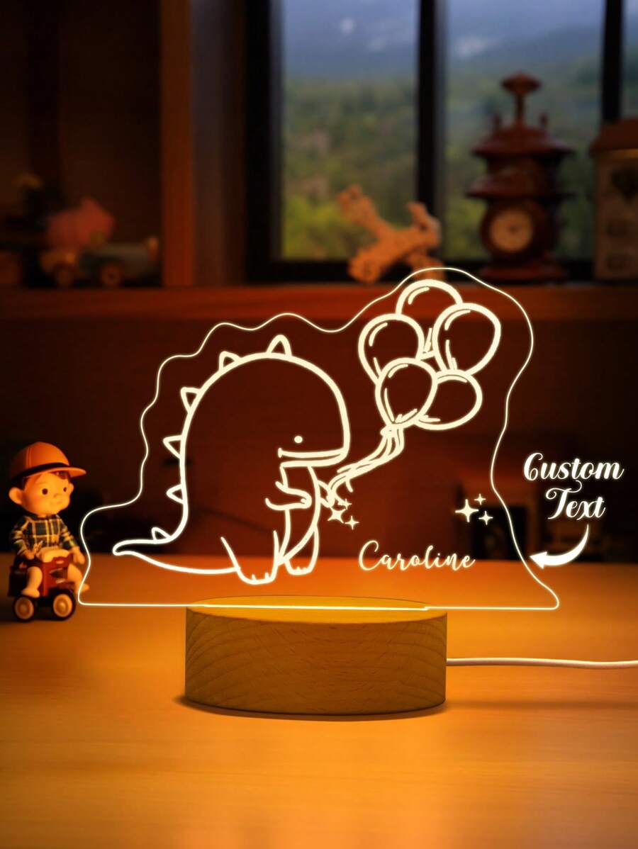 1 Stück Nachtlicht mit Wunschname, personalisiertes Nachtlicht mit Namen, personalisierte Geschenke für Tochter/Sohn, personalisierte Schlafzimmer Dekoration, kundenspezifisches Nachtlicht mit Holzsockel, graviertes Acryl-Nachtlicht, Tier-Lampe, Geburtsgeschenk, süße Tier-Nachtlampe, Zimmer Dekor Lampe, bestes Geschenk für Mama am Muttertag, Muttertagsgeschenk, Vatertagsgeschenk, Geburtstagsgeschenk, bestes Geschenk für sie/ihn, Geschenk für Mama/Papa
