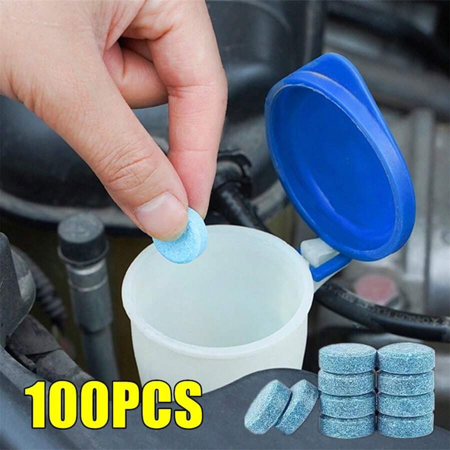 100PCS 2024 Nieuwe Auto Voorruit Cleaner Auto Bruistablet Glas Water Solid Cleaner Universele Auto Accessoires Spray Cleaner