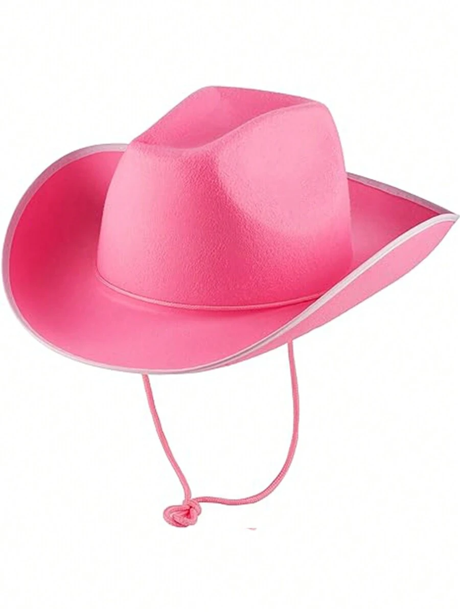1Pc Women's Cowboy Hat, Felt Material, Adult Size Fits Most Women And Adults, Suitable For Bachelorette Parties, Costume Play, Parties And Dress Up Cowgirl Hat Boho Halloween