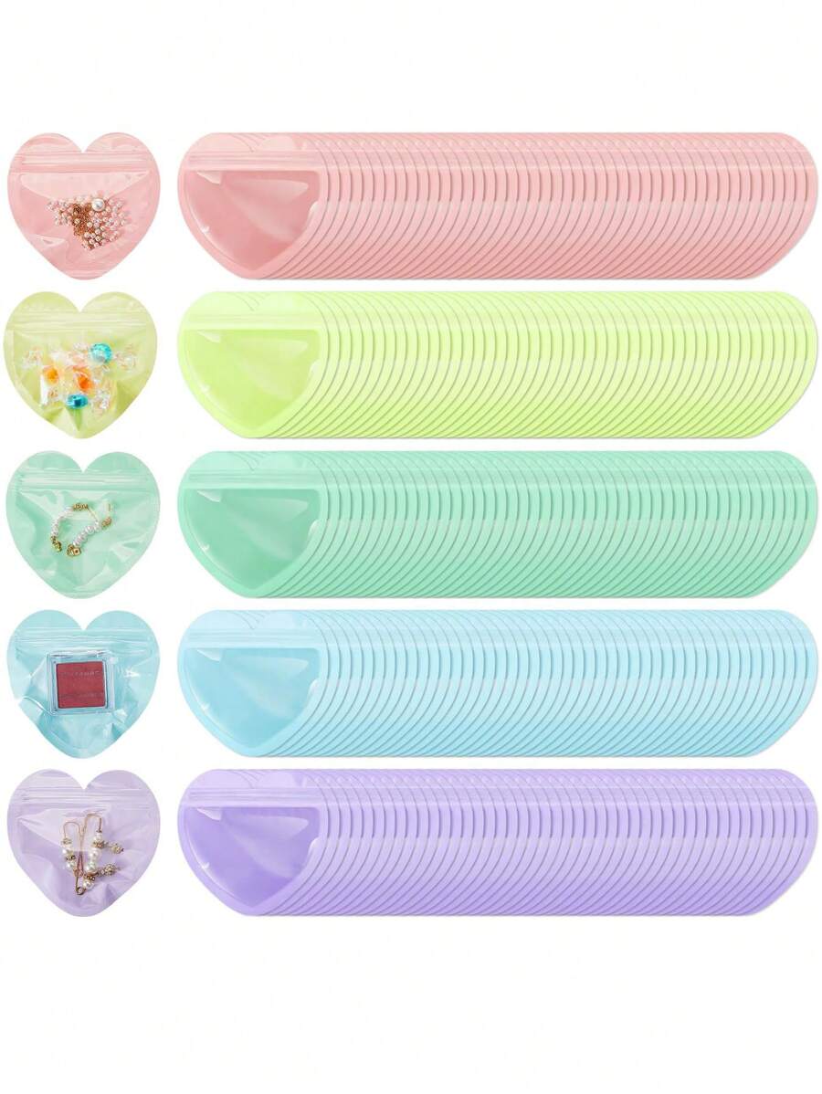 20pcs-Heart Shaped Packaging Bags Valentine's Day Small Jewelry Bags Transparent Resealable Bags Cute Treat Bags For Business Wedding Birthday Festival Party Favor Supplies,Valentine's Day Decorations, Valentine's Day Gift Bags,Easter Gift Bag, Mother's Day Decoration, Mother's Day Gift, Mother's Day Gift Bag