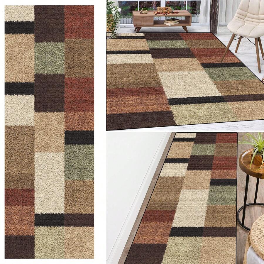 Tapete de Corredor de Veludo de Cristal para corredor longo e entrada, anti-mancha e antideslizante, lavável, adequado para sala de estar, quarto, cozinha, lavanderia, decoração de quarto