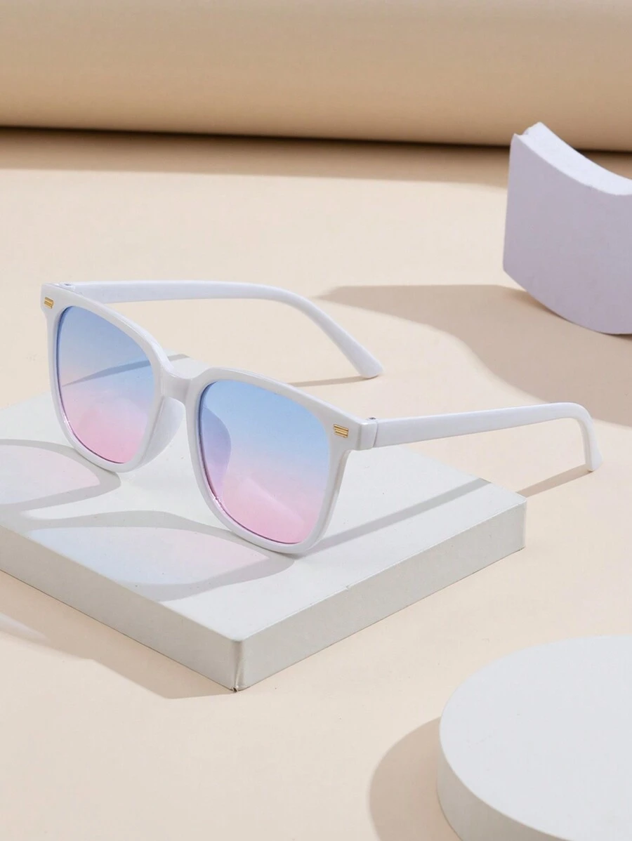 1pair Kids' Geometric Nail Design Fashion Glasses, Suitable For Outdoors, Color Options Available