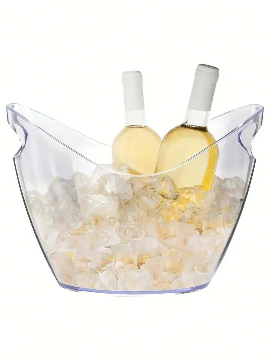 Acrylic Party Ice Bucket, Suitable For Chilling Beverages, Champagne, Whiskey, Fruits, Milk, Etc. Can Be Used For Party Decoration And Home Kitchen