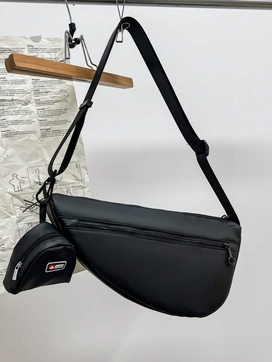 Men's Crossbody Bag, Ins Style, Streetwear, Shoulder Bag, Casual, Minimalist, Student Satchel, Sports Bag Sling Vacation School Summer Carry On Nylon White Personalised Gifts Dad Husband Boyfriend Sling Bag For Man Man Bag Cross Body Bag Side Bag Back To School Students School Supplies Fall Messenger Bag Bag For Man Cylinder Bag Old Money Halloween Christmas Winter Christmas Gifts Men Bag Bag For Men