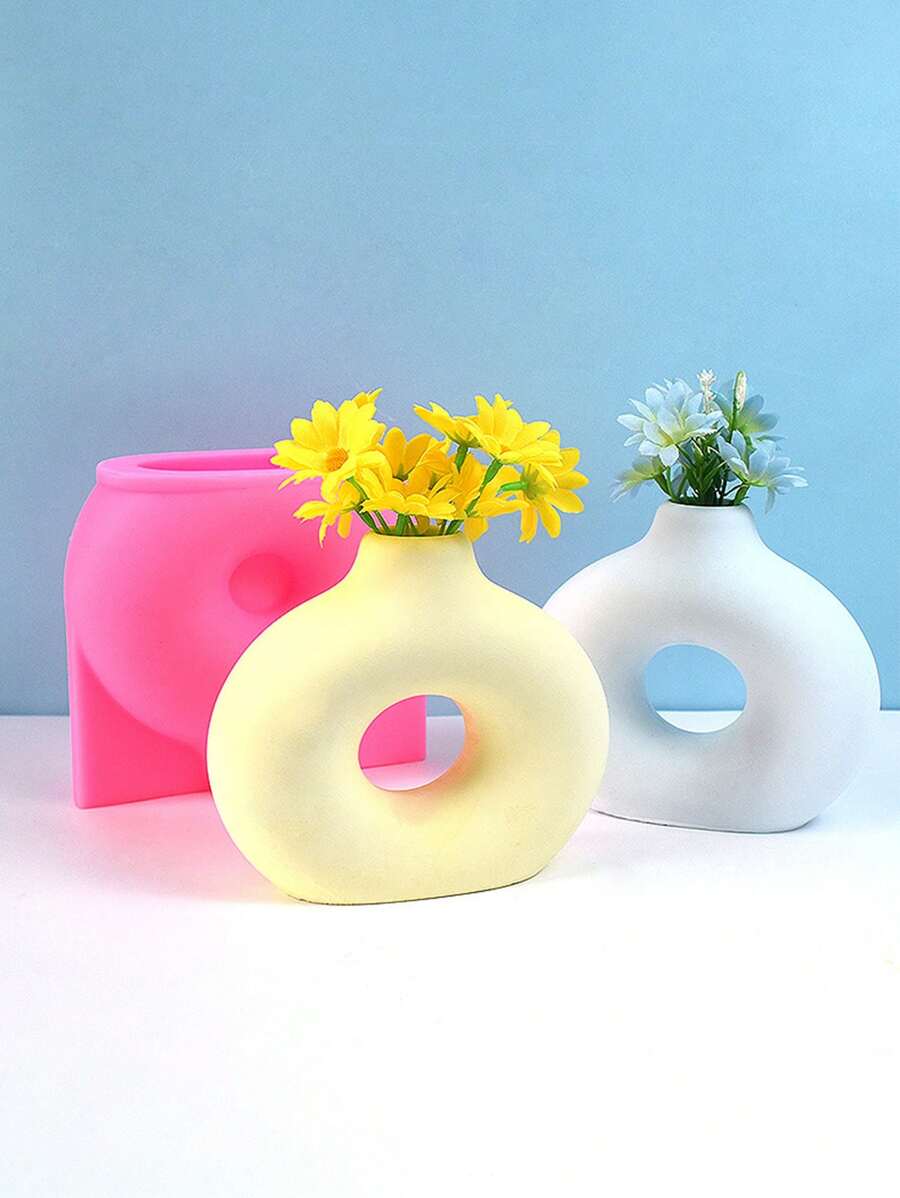 Molde de silicona estilo nórdico simple para florero de cerámica hecho a mano, decoración de dormitorio, manualidades de decoración del hogar