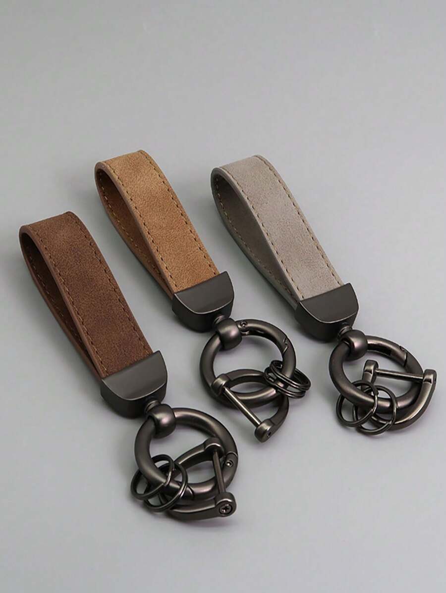 1 Pezzo Portachiavi in pelle con accessorio creativo e semplice per auto, per uomini e donne, accessorio per coppia, accessorio per auto, zaino e scuola