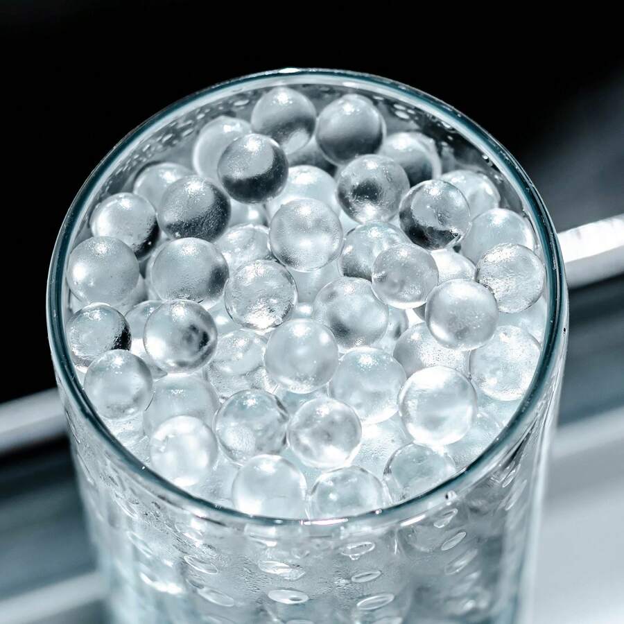 50 000 Perles de gel d"eau transparente pour remplir des vases, des perles flottantes pour bougies, centre de table de mariage, douche nuptiale, décorations de Noël, d"anniversaires et de fêtes.