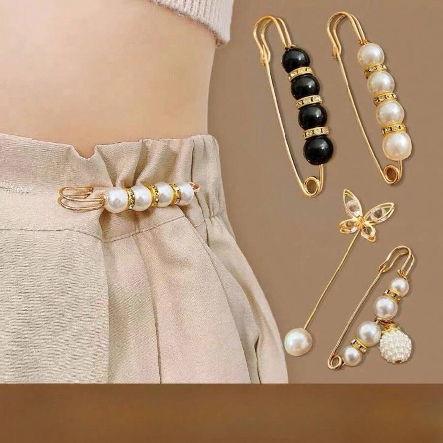 4 piezas de clips de hebilla de alta calidad para ajuste de ropa, apriete y compresión de cintura con clip para el pecho, una gran herramienta para arreglar pantalones demasiado grandes o sueltos