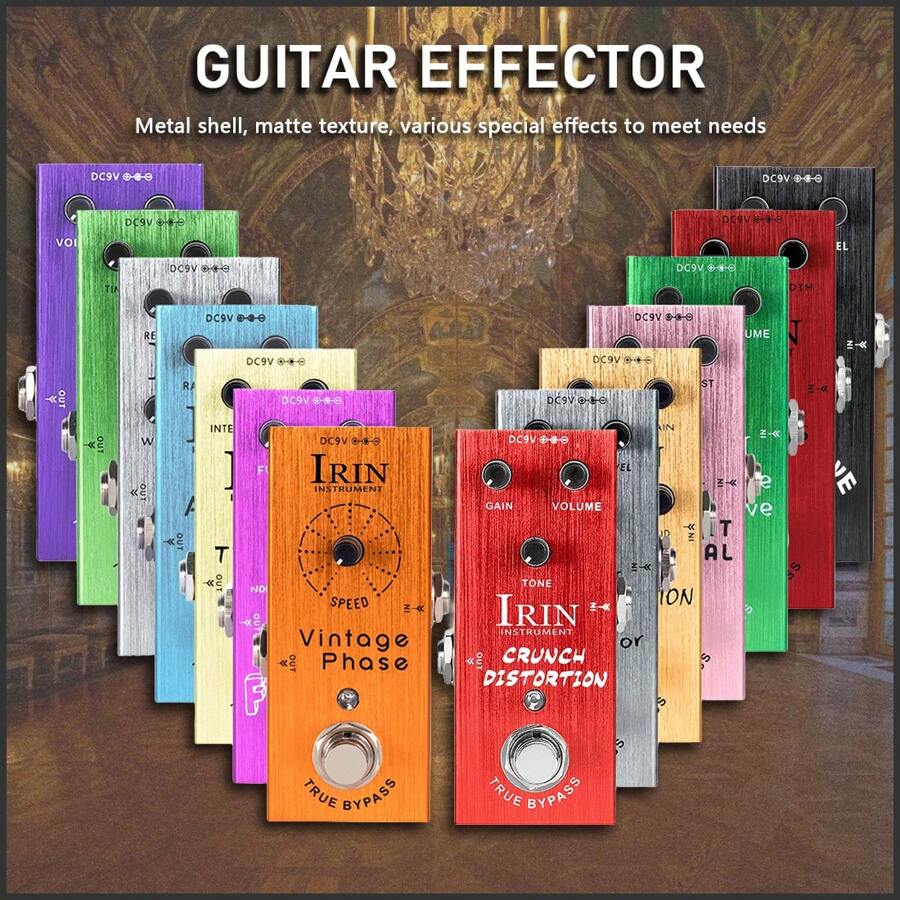 IRIN IRIN AN Series Multi-Color Electric Guitar Single-Block Effect Pedal, Aluminum Alloy Portable, Suitable For Adult Performance (Includes Various Sound Effects)