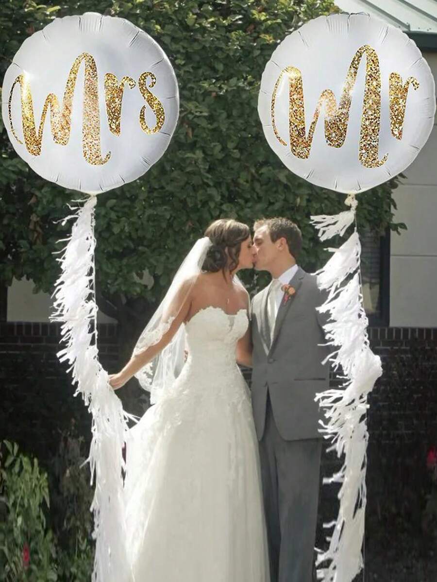 3szt Mr Mrs Love Białe balony, Dekoracja ślubna, Dekoracja rocznicowa, Prezent na prysznic dla panny młodej, Dekoracja walentynkowa, Dekoracja na uroczystości, Dekoracja domu na Halloween
