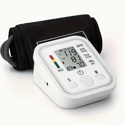 1pc Blood Pressure Monitor, Household Automatic Blood Pressure Measuring Instrument, Arm-Type Blood Pressure Monitor, Neutral English Blood Pressure Monitor USB Plug-In Use-This Tool Does Not Include Batteries!