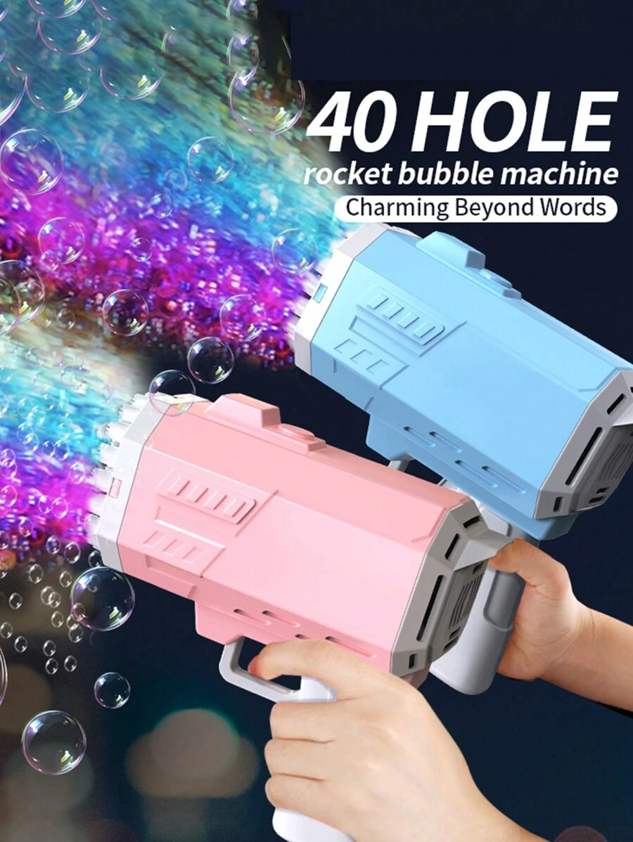 Tragbare Outdoor Gatling Bubble Gun, One-Click Auslösung, Mehrfachloch Raketenwerfer Bubble Maschine (Batterie und Bubble Wasser nicht im Lieferumfang enthalten), Poolspielzeug geeignet für Poolspiele, Poolpartys, Erwachsenenpartygames geeignet für Halloween/Weihnachten/Thanksgiving