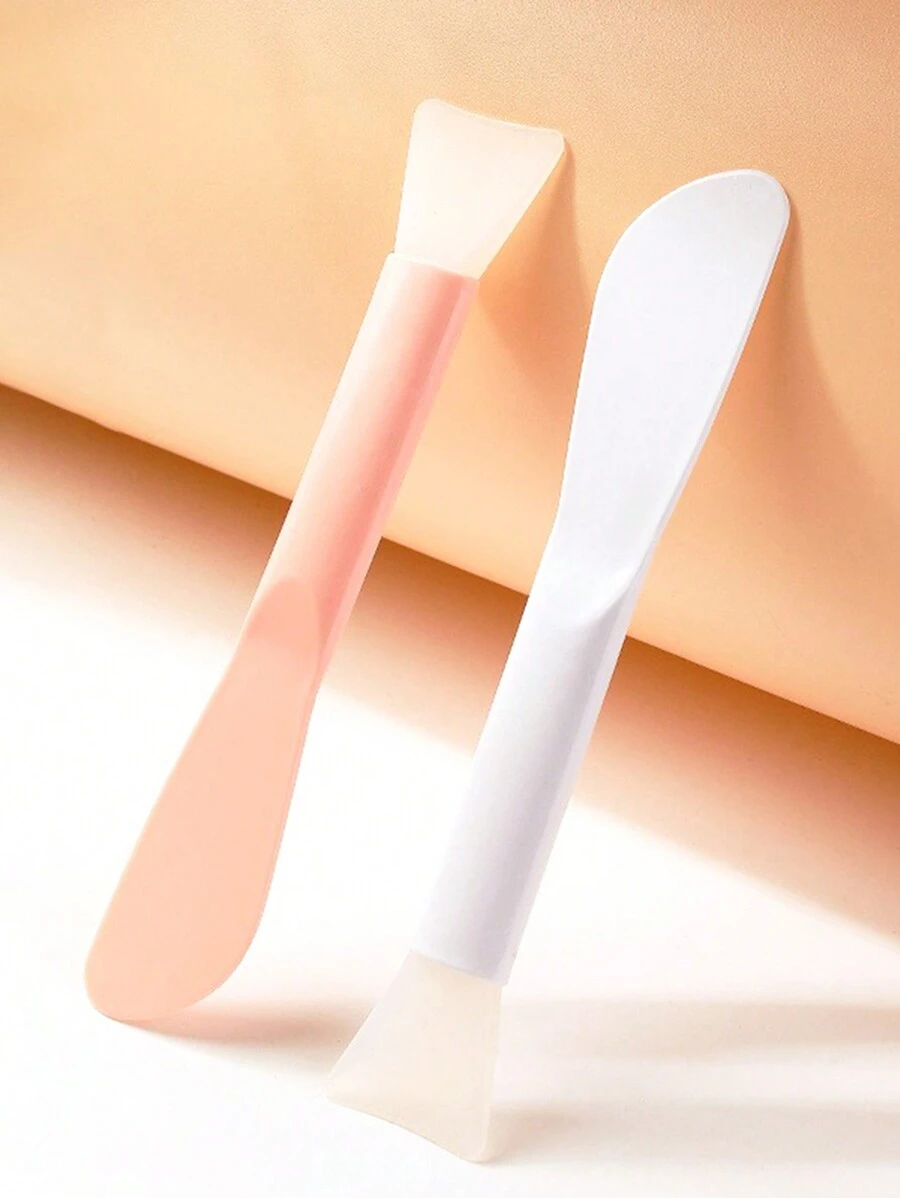 1/2/3/5/10pcs Silicone Scraper, Two-In-One Double Head Mask Brush, Soft Silicone Brush-Less Mask Brush, Diy Facial Mask Applicator, Skin Care And Smear Tool