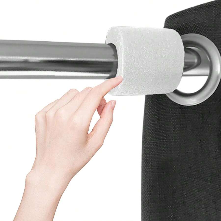 Entretoises de rideau à œillets, 20 pièces entretoises de rideau d'intérieur de 4,8 cm de longueur, entretoises en mousse pour rideaux à œillets avec plis parfaits pour des poteaux allant jusqu'à 35 mm