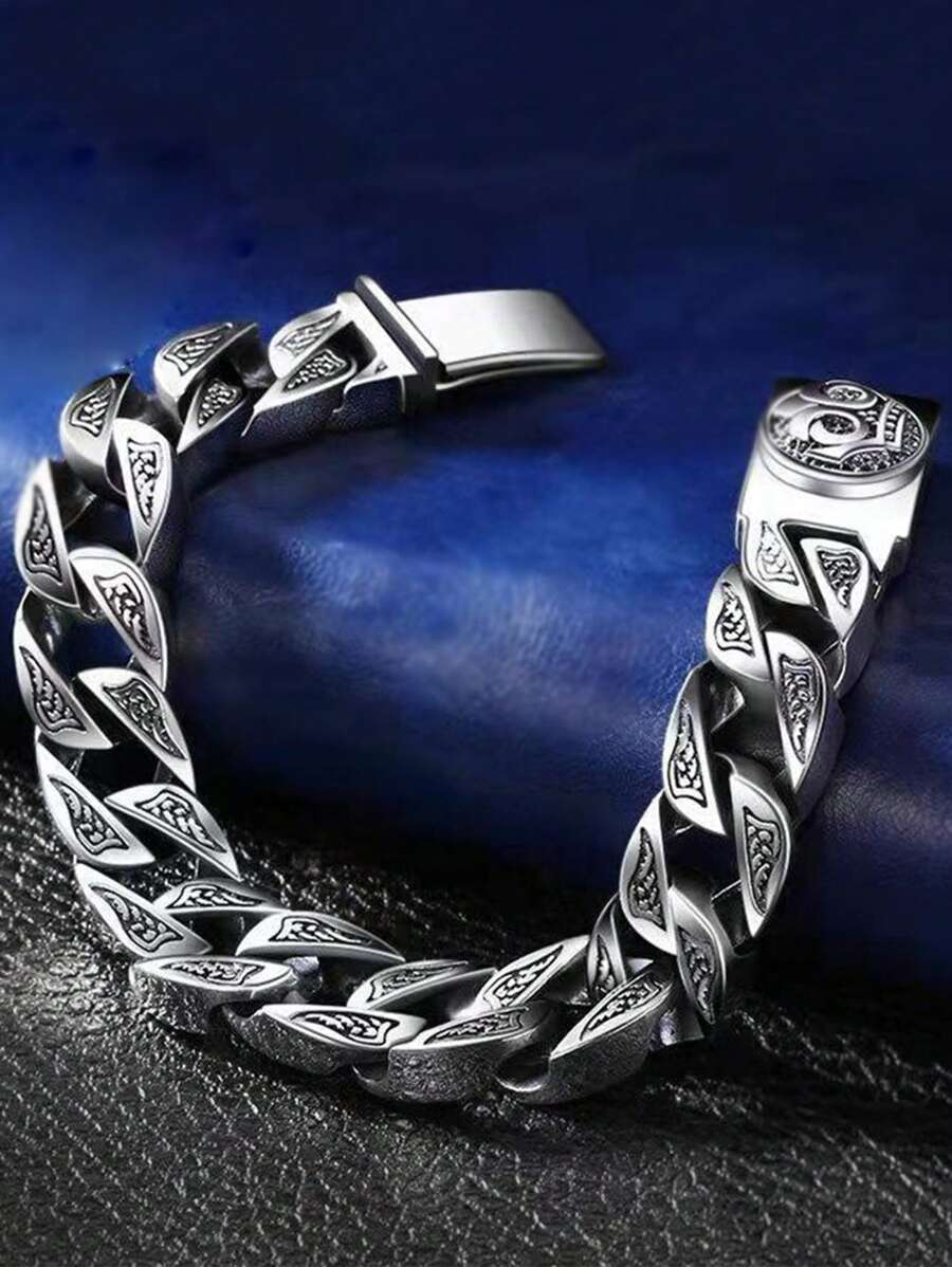 2024 New Retro Men's Bracelet, Personalized Fashion Motorcycle Harley Totem Wristband, Bold And Stylish