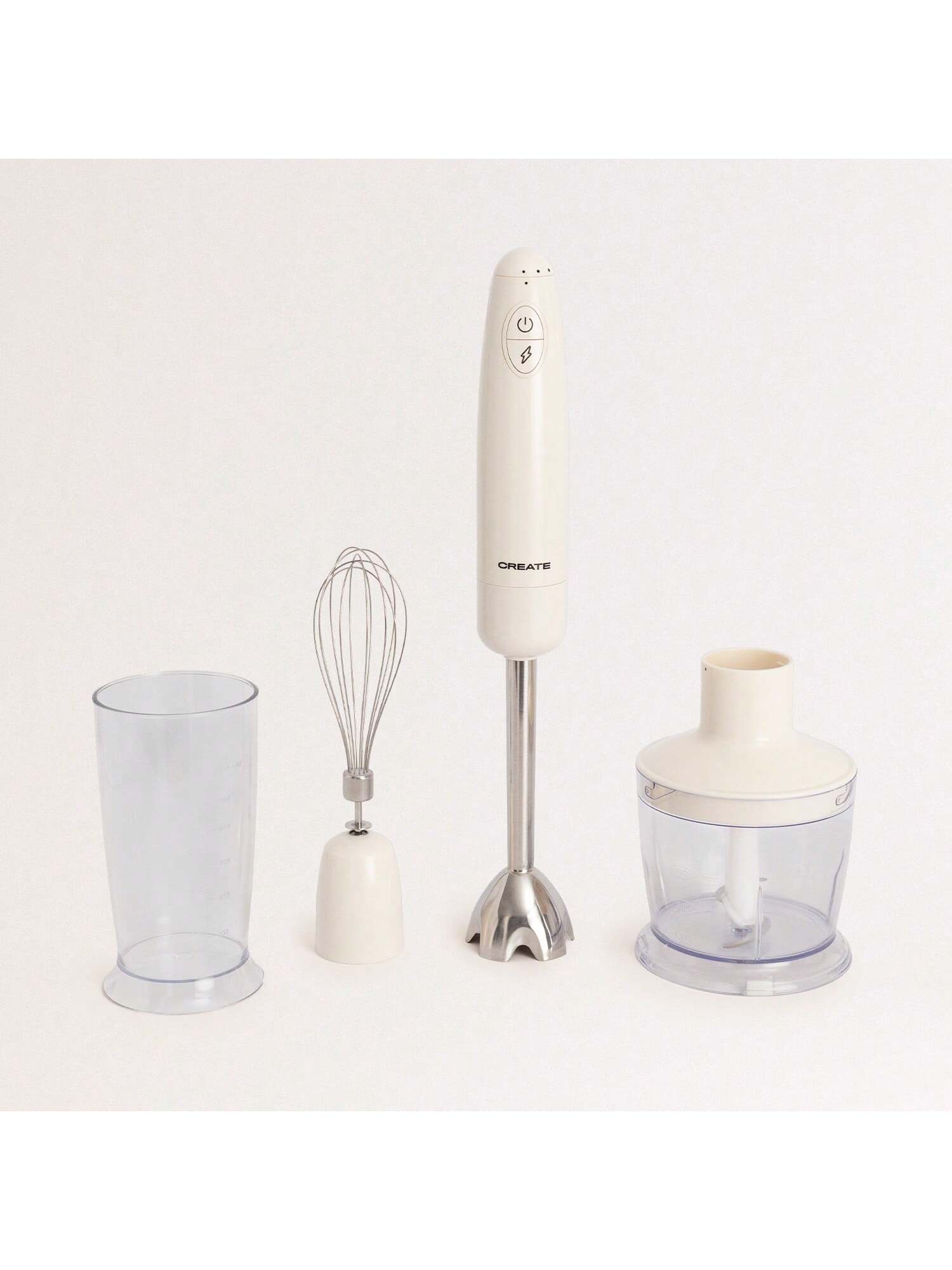 Create Batidora de mano con Accesorios incluidos de acero inoxidable, 6 velocidades, 1000W - Envío en 24/48h en España (península) - FULLMIX RETRO